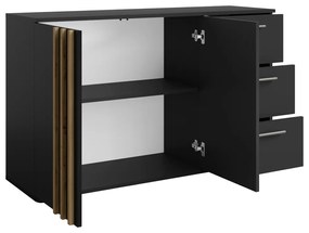 Komoda TOLIS 2D3S, čierna