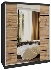 Šatníková skriňa SERENITY 133 cm dub wotan mat ME SERENITY SZP6/0/B/DW/0/HIAL