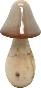 Keramická figúrka huby MAVE 8,2x15,8 cm hnedá