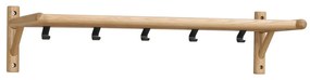 Nástenný vešiak z dubového dreva v prírodnej farbe Milford - Rowico