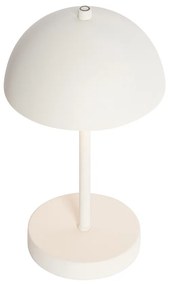 Sada 2 vonkajších stolových lampášov hríb biely nabíjateľný - Keira