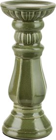 Keramický svietnik Yarine 25,5 cm zelený