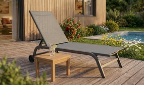 Záhradné ležadlo Houseland Breeze sivé