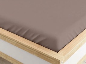 Napínacia obliečka z mikrovlákna hnedé 90 x 200 cm