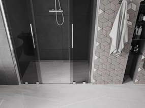 Mexen Velar L Duo, posuvné sprchové dvere do otvoru 150 cm, 8mm šedé sklo, chrómová, 871-150-003-42-01