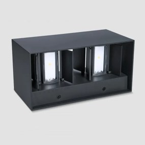 Brilagi - LED Vonkajšie nástenné svietidlo DOUBLE CUBE LED/12W/230V čierna IP65