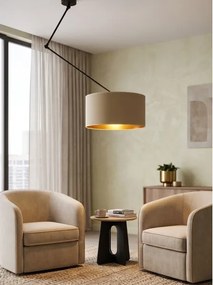 LED Nastaviteľný luster na tyči GORTA 1xE27/60W/230V béžová/zlatá