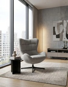 Otočné kreslo Velo, sivé