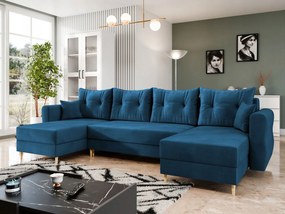 Rohová sedacia súprava U Selva U (tmavomodrá)