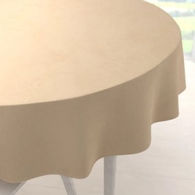 Biante Zamatový okrúhly obrus Velvet Premium SVP-006 Pieskovo béžový Ø 130 cm