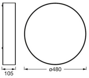 Osram - Stropné svietidlo ORBIS PARIS 3xE27/25W/230V priemer 48 cm krémové