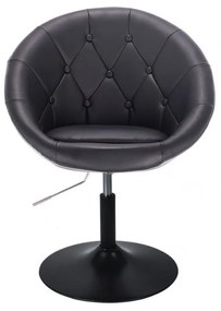 LuxuryForm DESIGN Kreslo VERA na čiernom tanieri - čierne