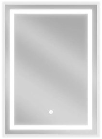 Mexen Miko, LED kúpeľňové zrkadlo s podsvietením 50 x 70 cm, 6000K, ochrana proti zahmlievaniu, 9819-050-070-611-00