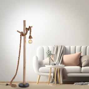 Leuchten Direkt 15484-18 - Stojacia lampa ROPE 1xE27/15W/230V