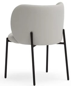 Svetlosivé čalúnené jedálenské kreslá v súprave 2 ks Mogi – Teulat