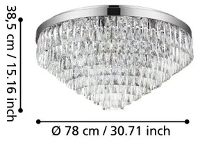 Eglo 39492 - Stropné svietidlo VALPARAISO 16xE14/40W/230V