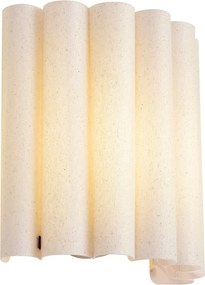 Nástenná lampa Japandi béžová s ľanom 26 cm - Scallop