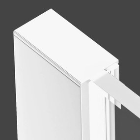 Erga Paris, U-profilová lišta pre sprchové zásteny s hrúbkou skla 8mm, dĺžka 200cm, biela matná, ERG-V02-PARIS-PROFILE-WH