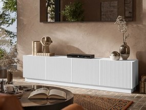 TV stolík/skrinka Ceroza 200 4D, Farby: biela