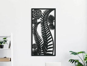 drevko Vyrezávaný obraz Paprade Rozmer obrazu: 44,5 x 22,5 cm, Farba dekorácie: Čierna