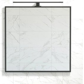 BATH DELUXE 01-080-05-02-00 - Kúpeľňové zrkadlo BORGSTED 80x80 cm čierna