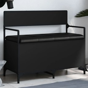 Úložná lavička čierna 85,5x42x73,5 cm kompozitné drevo 835234