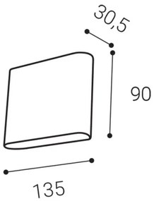 LED2 - LED Vonkajšie nástenné svietidlo FLAT 2xLED/3W/230V IP65 čierna