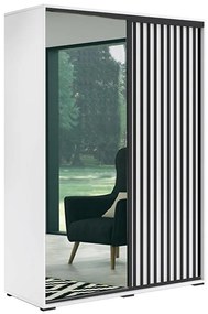 Skriňa Atena biela/lamela čierna 150x215x62