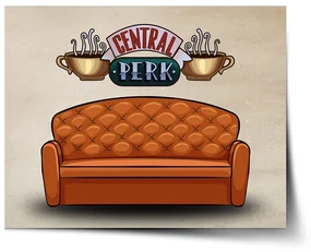 Sablio Plagát Seriál Priatelia CENTRAL PERK Gauč - 60x40 cm
