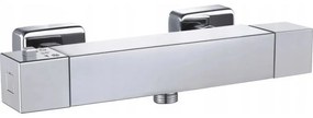Mexen SET - SPRCHOVÝ SET CUBE s hornou sprchou, nástennou termostatickou batériou CUBE, 77200-00 + PG7 20OX