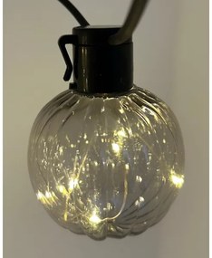 LED vonkajší dekoratívny reťazec 10xLED/0,15W/230V 6,8 m IP44 čierna/dymová