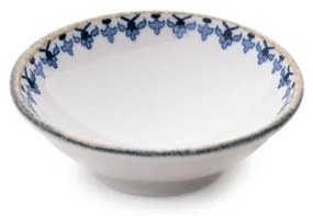 Sada jedálenského riadu 18 ks, biela/modrá, porcelán