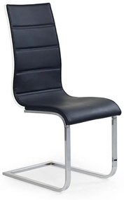 Halmar Jedálenská stolička K104, čierna/biela, eko koža