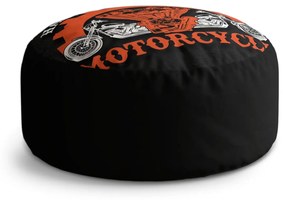 Sablio Taburet Circle Harley-Davidson motor Čierne pozadie: 40x50 cm