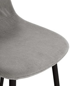 Svetlosivé čalúnené jedálenské stoličky v súprave 4 ks Minka – Marckeric