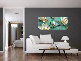 Obraz - 3D magnólia (120x50 cm)