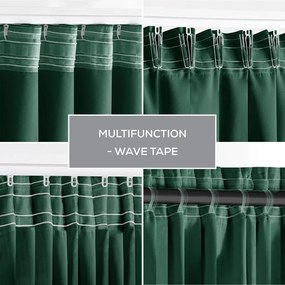 Tmavozelený zatemňovací termo záves 140x270 cm Pleat – Restilo