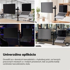 Držiak na monitor a notebook 2 v 1 čierny: MARK