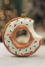 Závesná vianočná ozdoba perníkový donut 10cm