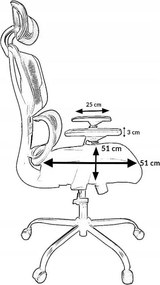Kancelárska stolička ERGO - čierna - nosnosť 140 kg