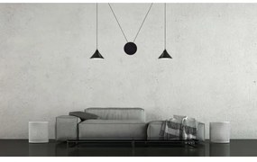 Luster na lanku ABRAMO 2xE27/15W/230V čierna