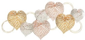 Kovová nástenná dekorácia 91x40 cm Hearts – Mauro Ferretti
