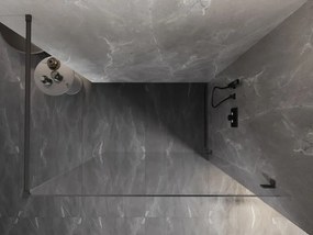 Mexen Lunar, sprchová stena pravá 140 x 200 cm, priehľadná 8 mm, grafitová, 830-140-000-95-00-P