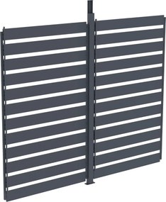 Bočná zástena pre bioklimatickú pergolu BestBerg BBP-E1CG / 238 × 218 cm / sivá