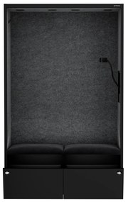 Sally 1150mm korpus Czarny - siedzisko Ciemnoszary