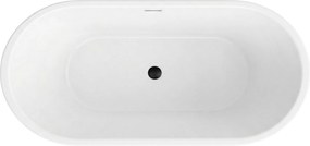 Rea Olivia, voľne stojaca 170x77 cm, biela, čierny click-clack, KPL-W6507