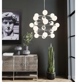 Bulb Fiction závesná lampa 20 strieborná Ø102 cm