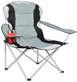 Malatec 2300 Záhradná a kempingová stolička čalúnená šedá