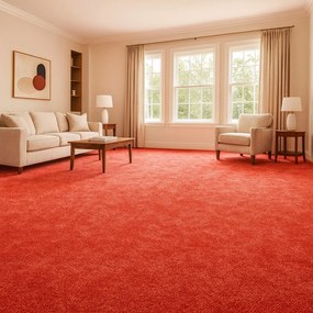 ITC, Metrážny koberec Serenade 316, na mieru, šíře 4m, oranžová, filc, obývacia izba