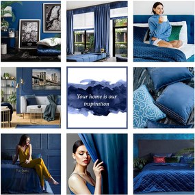 ZATEMŇOVACÍ ZÁVES NA PÁSKE ROSA 140X270 CM TMAVOMODRÁ